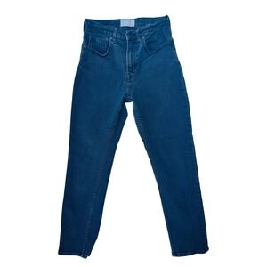 Everlane High Waist Straight Leg Jeans Dark Blue Wash Women 27 Regular RN139393